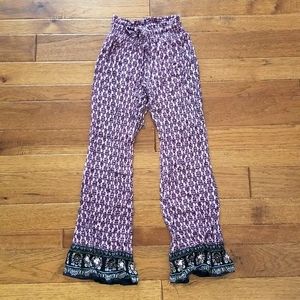 Bohemian Pink and Black Pants